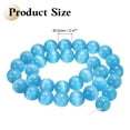 thumbnail image 2 of Uxcell 32pcs Blue Cat's Eye Stone Beads 12mm Round Smooth Gemstone Crystal Loose Bead for Jewelry Making Bracelets Necklace Earrings DIY, 2 of 7