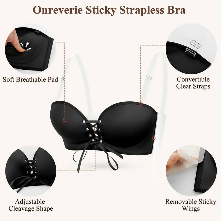 Backless Adhesive Bra (with Clear Straps)