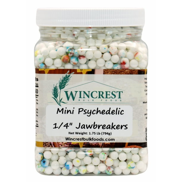 WinCrest Mini 1/4" Psychedelic Jawbreakers 1.75 Lb Tub