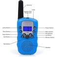 thumbnail image 2 of Walkie Talkie para niños, 8 canales, radio bidireccional, linterna para niños, juego de Walkie Talkies, regalos para niños, juguetes para niñas y niños (1 par, azul) Fason LN-1750, 2 of 5