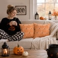 thumbnail image 7 of 2 Pack 16X16 Inch Pumpkin Throw Pillow Covers Halloween Pumpkin Decor Farmhouse Fall Decor for Couch Bedroom Living Room Thanksgiving Home Decorations, 7 of 7