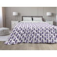 thumbnail image 1 of Mosaic Down Alternative Comforter, Optical Art Style Floral Motifs with Illusion Geometric Diamond Shapes Rhombus, Microfiber Quilt for All Season, 5 Sizes, Purple and Lilac, by Ambesonne, 1 of 3