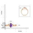 thumbnail image 4 of ANGARA Natural Criss-Cross Marquise Amethyst Solitaire Ring with Diamonds in 14K Rose Gold for Women (Size-10x5mm) | February Birthstone, Anniversary, Jewelry Gift for Women | Natural Amethyst Ring, 4 of 8