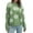 Green, variant on Sweaters for Women Trendy Crew Neck Green Color Long Sleeve Daisy Pattern Over Size Women Casual Loose Knit Sweater Women's Sweaters Womens Tops Green L
