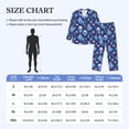 thumbnail image 4 of Honeii Skull blue crystal flower Pattern Mens Pajamas Set,2pcs Men's Lounge Long Sleeve Sleep Shirt and Pajama Bottoms Sleepwear Set,Mens Pjs Sets-X-Large, 4 of 7