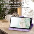 thumbnail image 3 of Designed for Moto G Play 2023 Case Wallet,Women Flip Protective Cover with Credit Card Holders Butterfly Embossed PU Leather Stand Wrist Strap Phone Case for Motorola Moto G Play 2023 (Lavender), 3 of 14