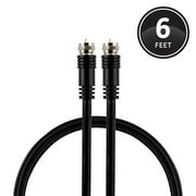 GE 6ft RG6 Coaxial Cable, Black, 33626