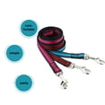 thumbnail image 3 of Arnés de seguridad para perros con rayas multicolor reflectantes 3M de 6 colores de Blueberry Pet, 3 of 5