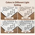 thumbnail image 7 of Design&I 6'x9' Washable Area Rug Sleek Flatweave Pet Friendly Black White Geometric Precision Design Symmetrical with Bold Accents for Queen Size Bedroom, Under Bed, 7 of 7