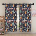 thumbnail image 5 of Blackout Kids Curtains,Navy Blue Baseball Football Pattern Childrens Insulated Curtains Set Of 2,Bedroom Essentials,Toddler Room Decor 52"x63", 5 of 5