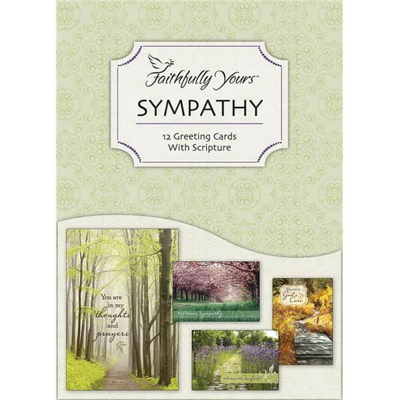 Faithfully Yours 166984 Sympathy Card-Boxed - Pathways - Box of 12