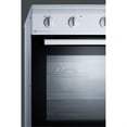 thumbnail image 4 of 24" wide smooth top electric range in slide-in style and white finish, with storage drawer and large oven window in black glass, 4 of 5