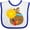 White and Royal, variant on Inktastic Cute Turkey, Brown Turkey, Turkey with Sunflower Boys or Girls Baby Bib
