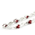 thumbnail image 5 of Galaxy Gold 3.39 Carat 14k Solid White Gold Tennis Bracelet Garnet Diamond, 5 of 6