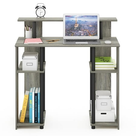 Furinno Jaya Simple Design Computer Writing Desk French Oak Grey