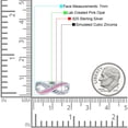 thumbnail image 4 of Infinity Ring Lab Created Pink Opal Round CZ 925 Sterling Silver Size 9, 4 of 6