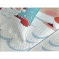 thumbnail image 4 of Ambesonne Santa Quilted Bedspread Set 3 Pcs, Rudolph Deer Greeting, Queen Size, Multicolor, 4 of 5