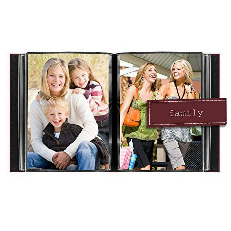 Pioneer EXP-57 5x7 36-Pocket Photo Expressions Sewn Mini Album - Family  Burgundy 