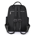thumbnail image 3 of Stylago Mini Women Backpacks Fashion Ladies Nylon Daypack Lightweight Multiple Zipper Shopping Travel Small Schoolbags Black, 3 of 6