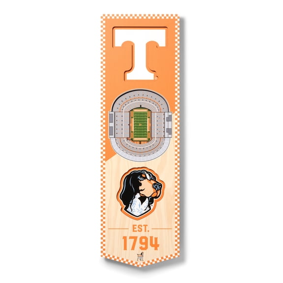 YouTheFan NCAA Tennessee Volunteers 6'' x 19'' 3D Stadium View Banner