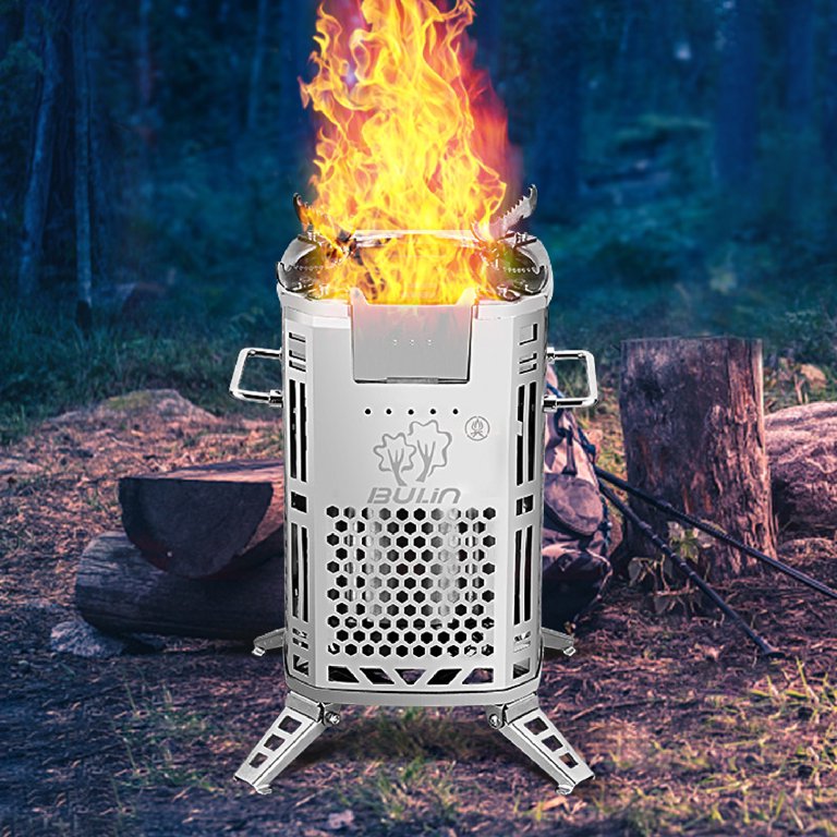 Frogued Multifunctional Stove Solid Rust-Proof Stainless Steel Outdoor  Camping Equipment Windproof Wood Stoves for Travel (Silver) - Walmart.com