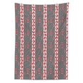 thumbnail image 3 of Ambesonne Lattice Tablecloth Rectangular Table Cover, Vertical Stripes Circles, 60"x84", Dark Coral Black, 3 of 4