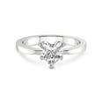 thumbnail image 3 of 1 Carat IGI Certified Heart Shape Lab Grown Diamond Engagement Ring | 14K White Gold | Jannel Tapering Solitaire Lab Diamond Ring | FG-VS1-VS2 Quality Friendly Diamonds, 3 of 5