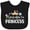 AB-Black, variant on Inktastic Grandpa's Princess Crown and Flowers Girls Baby Bib