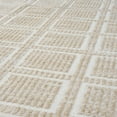 thumbnail image 3 of Luxe Weavers Modern Geometric Grid Beige 8x10 Area Rug, Low Bedroom Carpet, 3 of 9