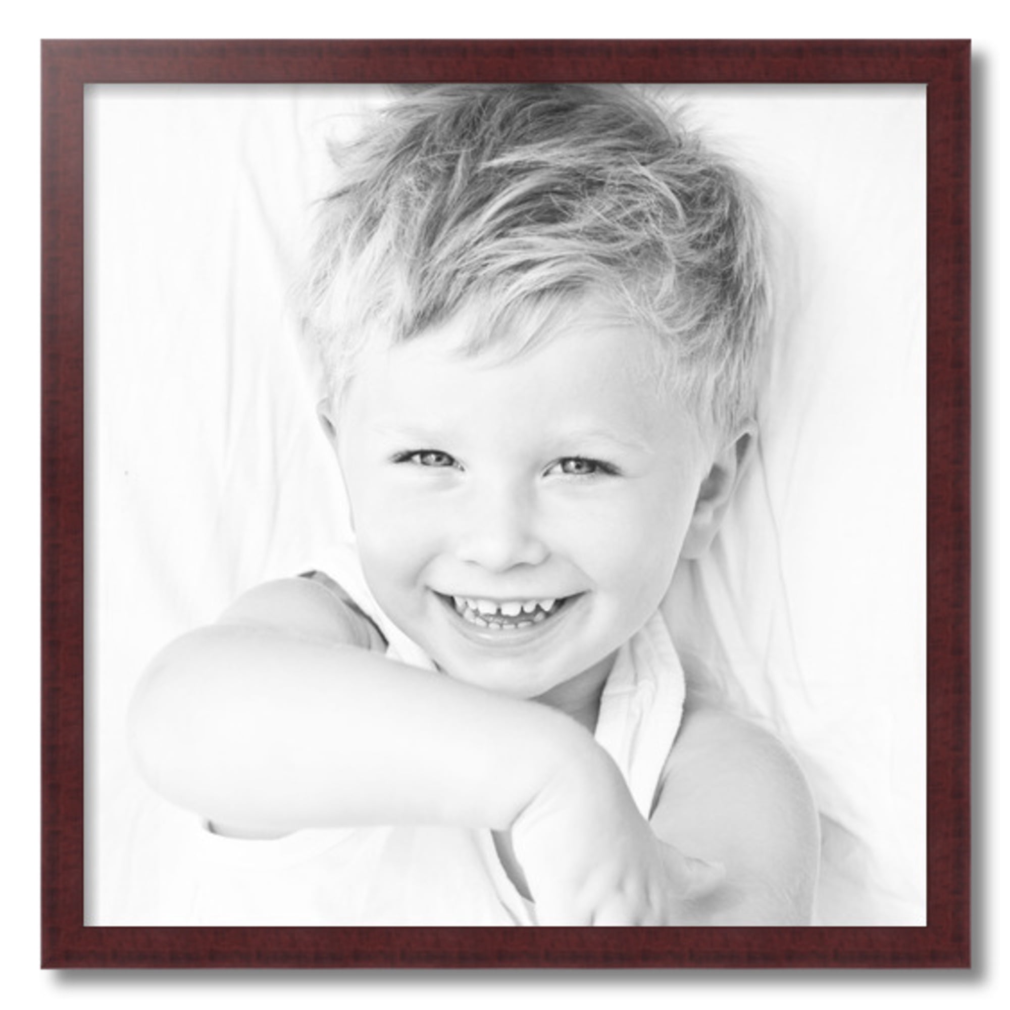 ArtToFrames 24x24 Inch Cherry Picture Frame, This Red MDF Poster Frame is Great for Your Art or Photos, Comes with 060 Plexi Glass (4643)