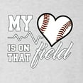 thumbnail image 2 of Wild Bobby, My Heart Is On That Baseball Field, Sports, Men Premium Tri Blend Tee, Heather White, Large, 2 of 4