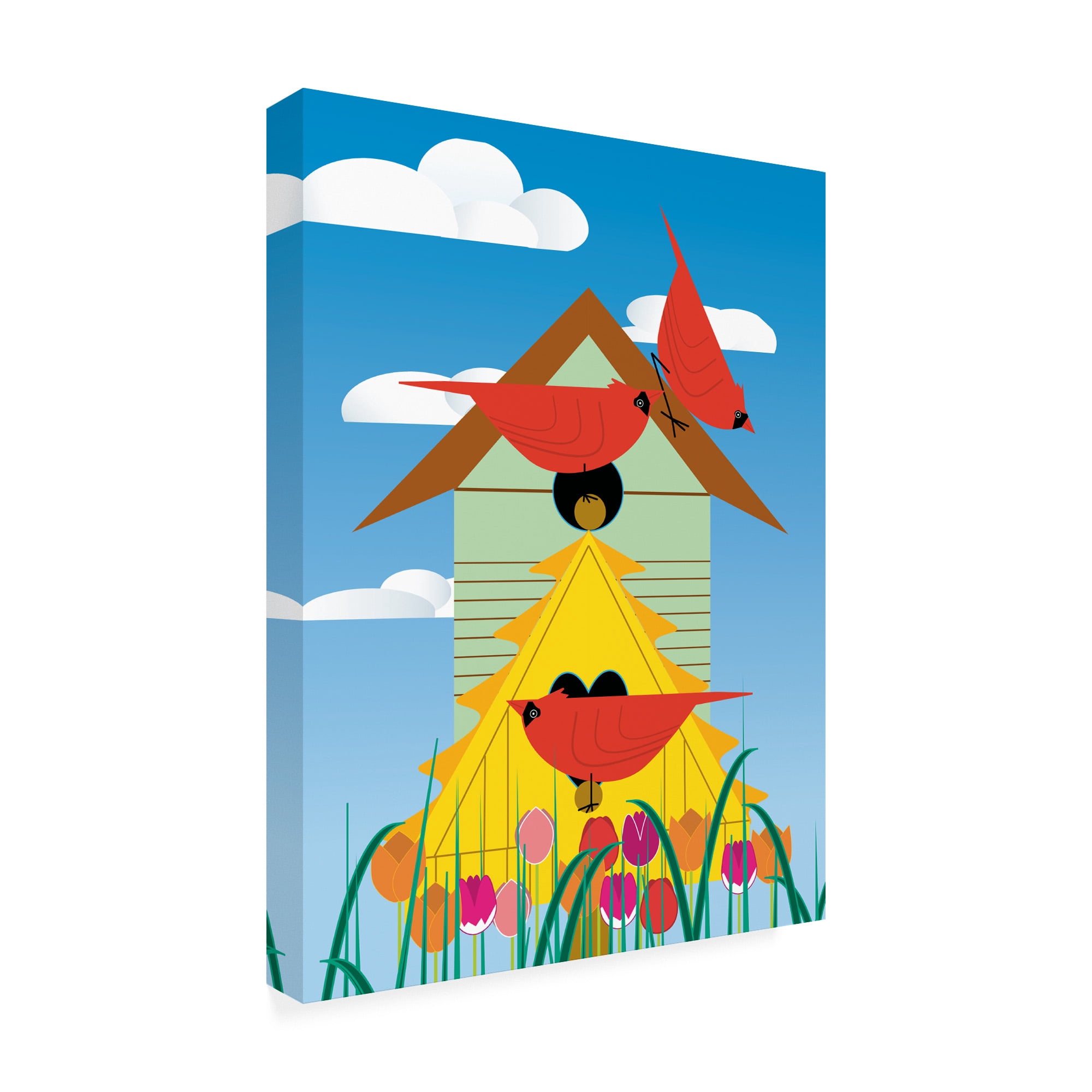 Trademark Fine Art 'Bird Condo' Canvas Art by Marie Sansone