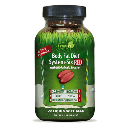 Irwin Naturals Body Fat Diet System-Six RED – 72 Liquid Soft-Gels