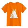thumbnail image 4 of CAICJ98 Halloween Shirts for Toddler Boys Girls Short Sleeve Boo Shirt Pumpkin T Shirts Cute Retro Tee Tops Halloween Tshirts Kids (Orange,3-4 Years), 4 of 5