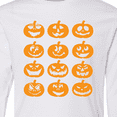 thumbnail image 4 of Inktastic Halloween Pumpkin Faces Orange Long Sleeve Youth T-Shirt, 4 of 5
