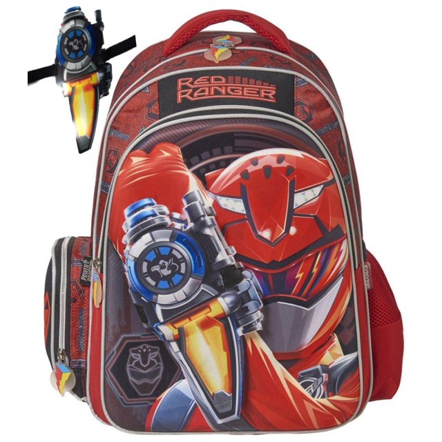 MOCHILA ESCOLAR PRIMARIA POWER RANGERS CON PULSERA DESMONTABLE MORPHER Urbania Kids POWER RANGERS PRIMARIA