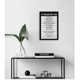 thumbnail image 3 of Inspirational Canvas Art Home Office Decor Wall Art Lessons of Life Motivational Quote 12 Rules of Life Motivational Poster Print for Room Framed Artwork Ready to Hang 12x18, 3 of 6