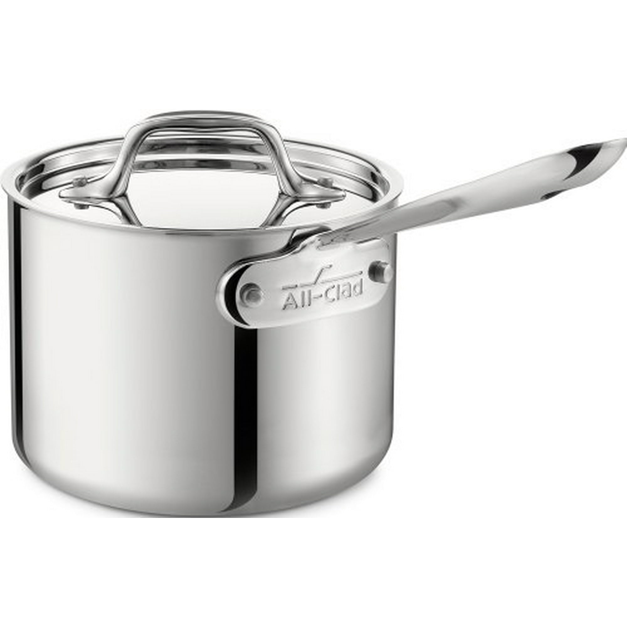 All Clad 4201 5 Stainless Steel Tri Ply Bonded Dishwasher Safe Sauce Pan With Lid Cookware 1 5 Quart Silver Walmart Canada