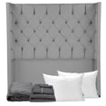thumbnail image 1 of Cabecera King Size Tartuk Gris+Almohada Royal Twin+Protector Lux+Sabanas Royal, 1 of 8