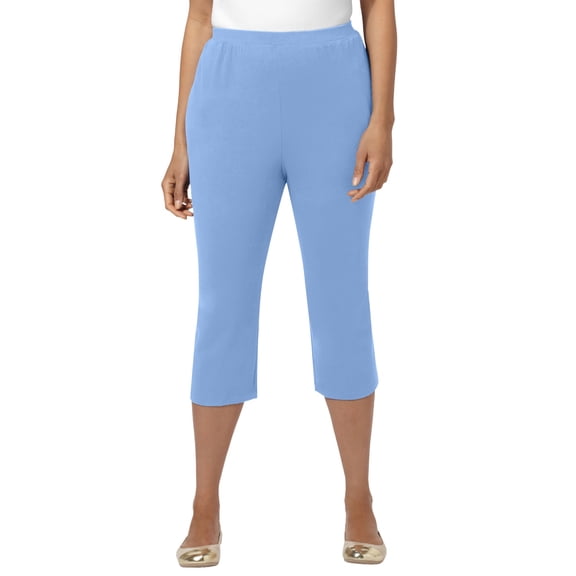 Catherines Women's Plus Size Petite Suprema Capri (With Pockets)