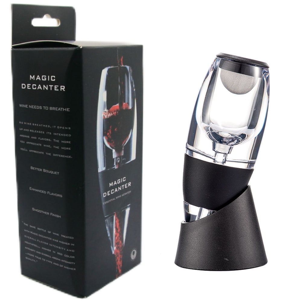 Mornenjoy Wine Aerator With Filter And Base，aerating Strainer For Red White Wine，wine Aerator