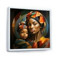 thumbnail image 2 of Designart "Mother and Child Bond in Orange African Scene I" People Framed Wall Art - International Orange African Art Hallway Framed Wall Art Decor, 2 of 6