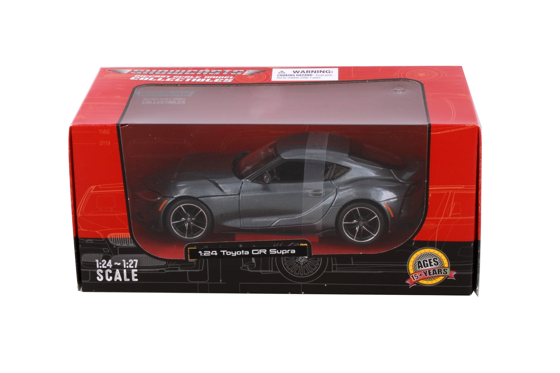 2022 Toyota GR Supra, Gray - Showcasts 38917GY - 1/24 Scale Diecast Model Car