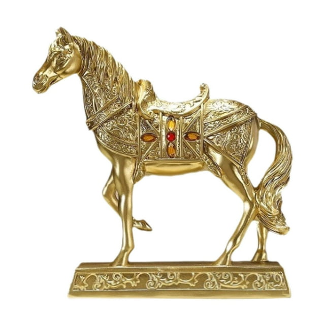 Figura de caballo para decoración de escritorio, estatua de caballo en miniatura de resina para escritorios de oficina