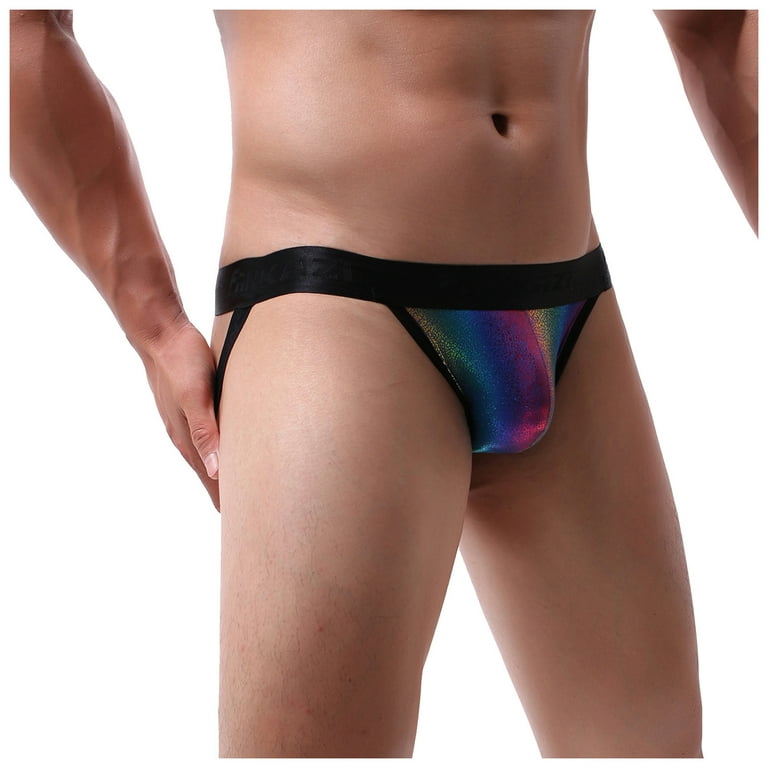 Men's Twin Thong Personalised Low Waist Hipless Briefs Tietoc 