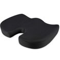 thumbnail image 1 of Cojín de asiento ortopédico para el coxis, fabricado con modelos de malla de espuma viscoelástica optimizada (negro), 1 of 5