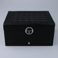 thumbnail image 2 of Organizador De Caja De Joyería De Moda Caja De Joyería De 2 Capas Para De Collar De De Pendiente - Caja De Almacenamiento de material cuero De P Negro Salvador Caja de almacenamiento de joyas, 2 of 10