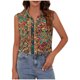 thumbnail image 2 of TaTaai Fashion Printed Blouse Wrinkle-Resistant Breathable Women's Lapel Button Sleeveless Short Sleeve Loose Summer Smart-Casual Top Gift, 2 of 6