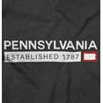 thumbnail image 2 of Pennsylvania Map Shape Established Men's Graphic T Shirt Tees Brisco Brands X, 2 of 6
