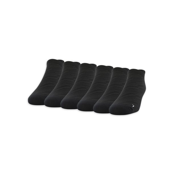 Gildan Men's Active Flat Knit No Show Socks with Tab Back, 6 Pairs